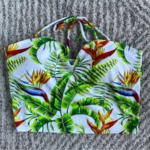 Kortni Jeane (KJ) Encore Island Floral (birds of paradise) Sweetheart Swim Top